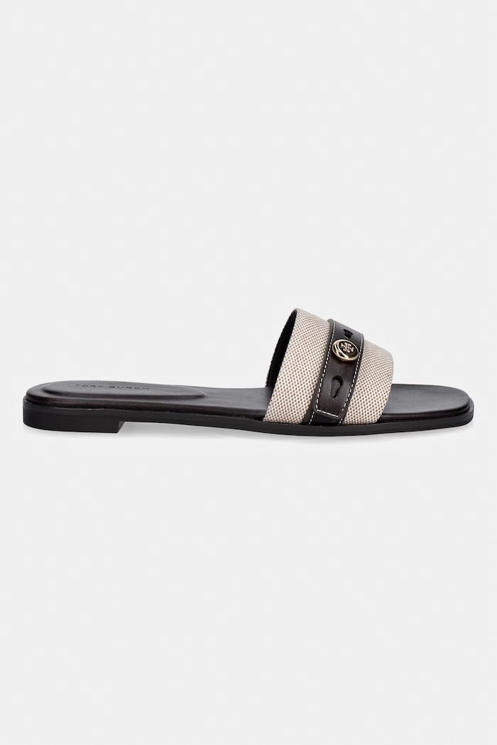 Tory Burch šľapky na plochom podpätku dámske Romy Slide 183307.210 hnedá SS26