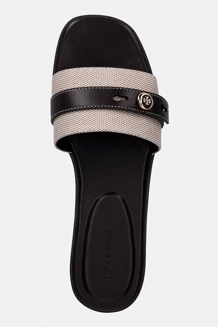 Tory Burch šľapky na plochom podpätku dámske Romy Slide hnedá 183307.210