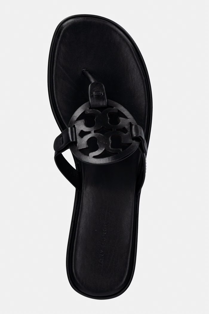 Dámske kožené žabky Tory Burch Miller Wedge čierna 159829.006
