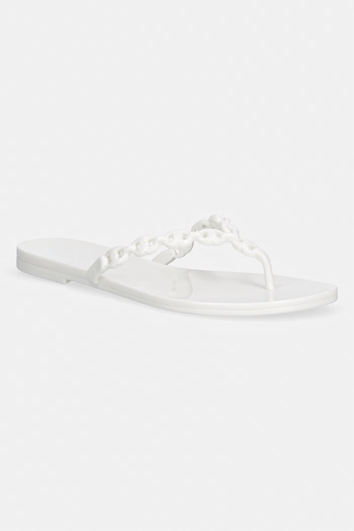 Tory Burch σαγιονάρες διχαλωτές Γυναικείες Gemini Link Jelly λευκό 171312.100