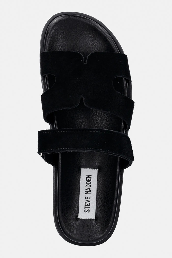 Παντόφλες σουέτ Steve Madden Missile-E μαύρο 11003504.015