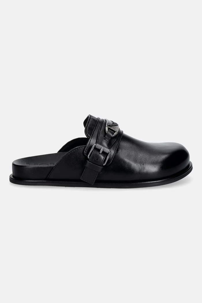 ZADIG&VOLTAIRE klapki skórzane Angie SWCT02097 czarny SS26