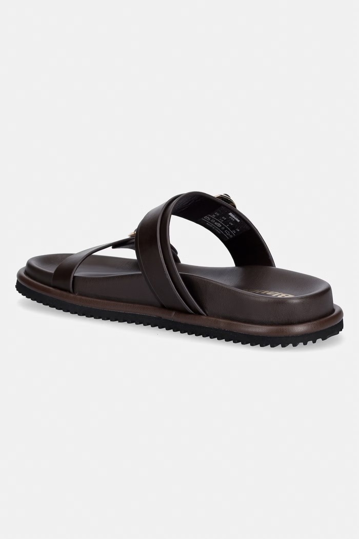 Scarpe Blauer ciabatte slide in pelle BLOOM03 S6BLOOM03.LEA marrone