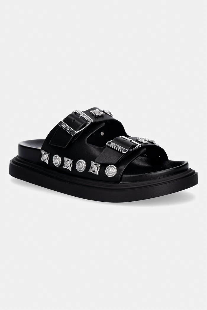 Just Cavalli papuci imitatie de piele negru 80RA3S92ZPB91899