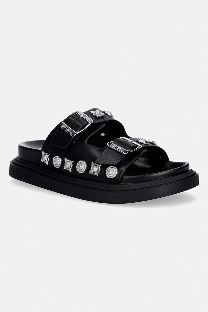 Just Cavalli papuci imitatie de piele negru 80RA3S92ZPB91899