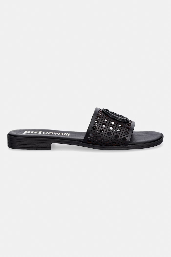 Just Cavalli ciabatte slide in pelle 80RA3S82ZPB95899 nero SS26