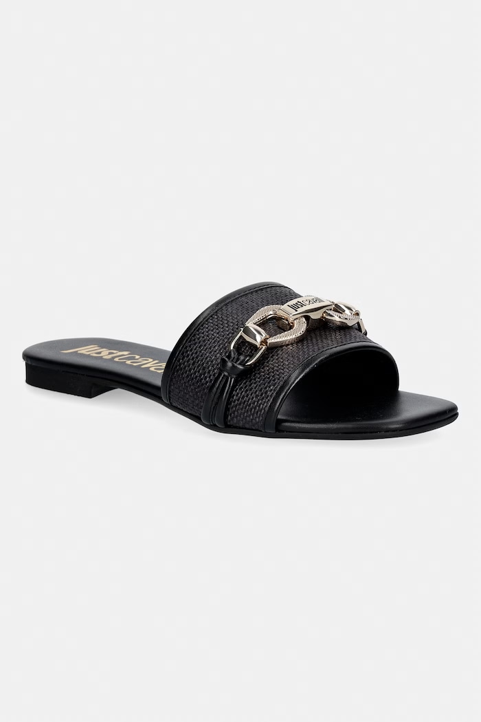 Pantofle Just Cavalli bez podpatku černá 80RA3S81ZSE61899
