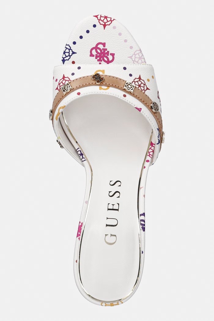 Παντόφλες Guess IORY λευκό FLPIOR.FAL03.WHIMU