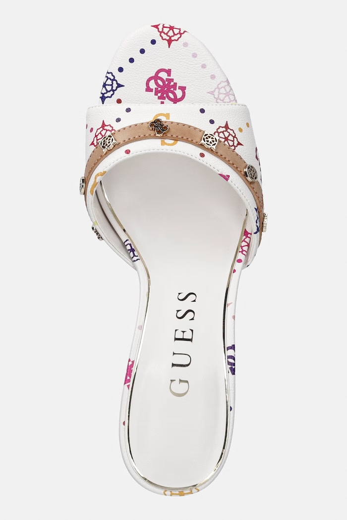 Παντόφλες Guess IORY λευκό FLPIOR.FAL03.WHIMU