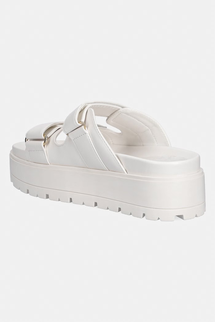 Obuv Šľapky Guess FAXON FLJFAX.ELE03.CREAM biela