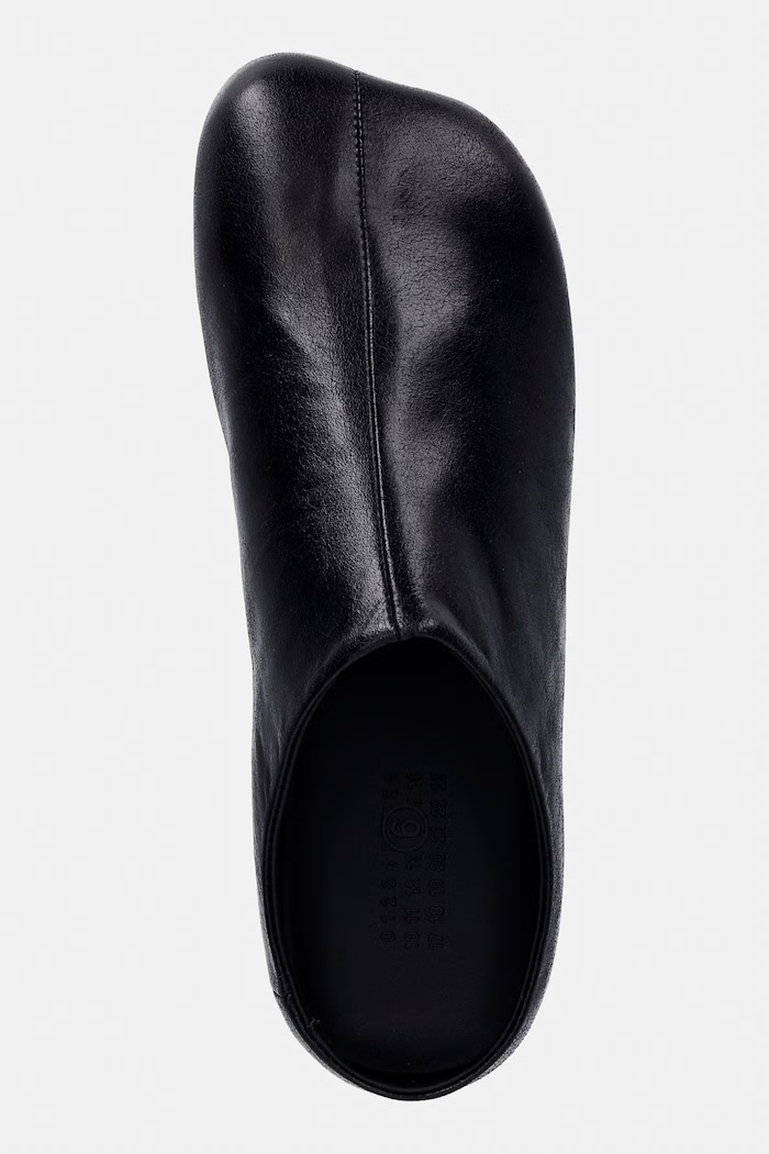 MM6 Maison Margiela джапанки мулета женски кожени черен S59WX0083.P7561.T8013