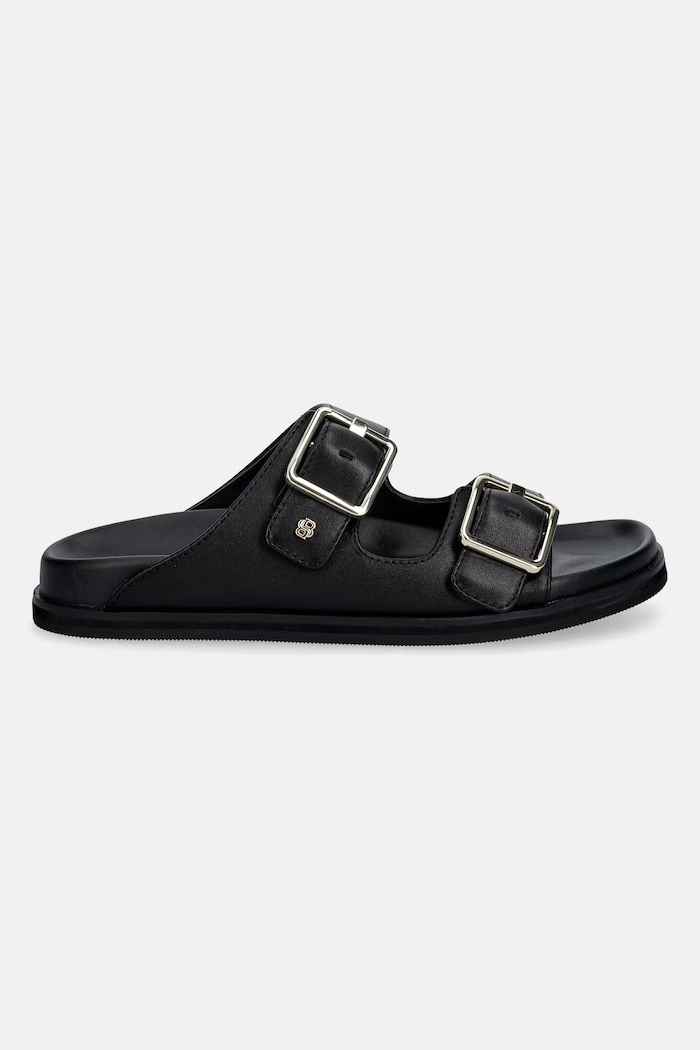 BOSS ciabatte slide in pelle Freyah 50563376.001 nero SS26