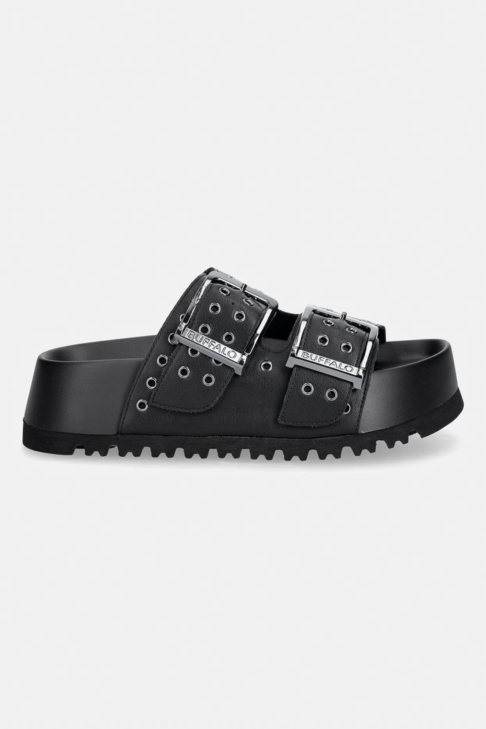 Buffalo šľapky na platforme dámske Jane Ari Riv 1602316 čierna SS26