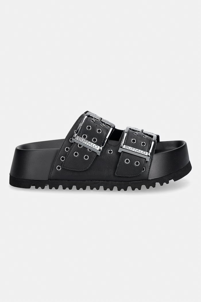 Buffalo šľapky na platforme dámske Jane Ari Riv 1602316 čierna SS26