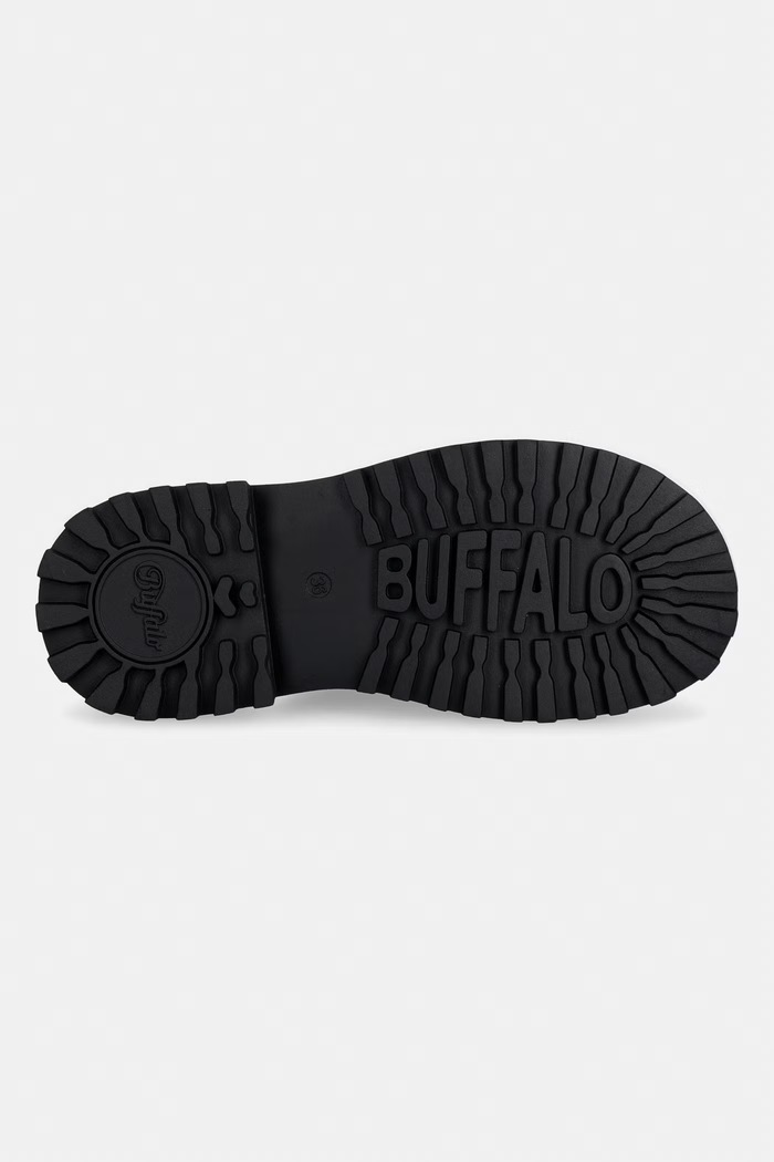 Buffalo šľapky na platforme dámske Pluto Slide Buckle 1602333 čierna