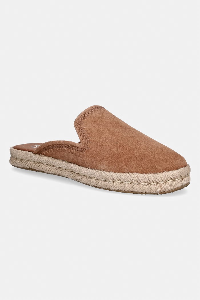 Toms papuci pentru femei, din piele întoarsă SANTIAGO MULE maro 10023051
