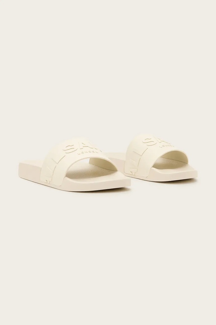 Šľapky AllSaints Biggy Slider W044FA béžová SS26