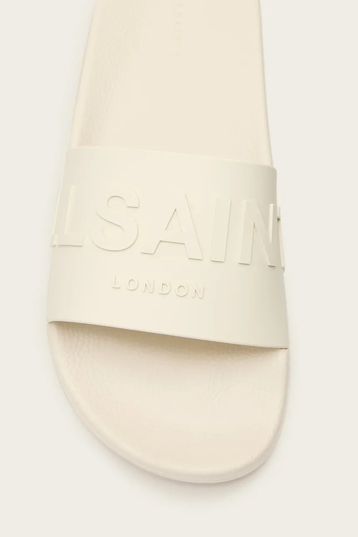 Šľapky AllSaints Biggy Slider W044FA béžová