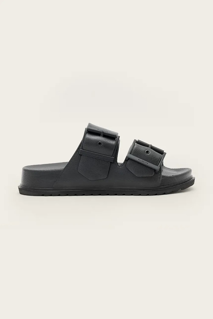Šľapky AllSaints Sian Eva Sandal plochý čierna W036FC.BLK