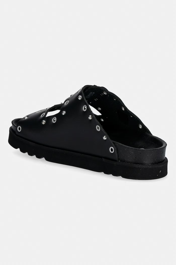 Scarpe Scholl ciabatte slide in pelle BEATRIZ F006331004 nero