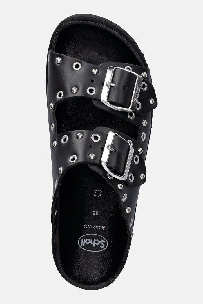 Scholl ciabatte slide in pelle BEATRIZ nero F006331004
