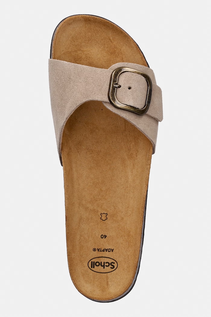 Scholl ciabatte slide in camoscio KATHLEEN beige F007652361