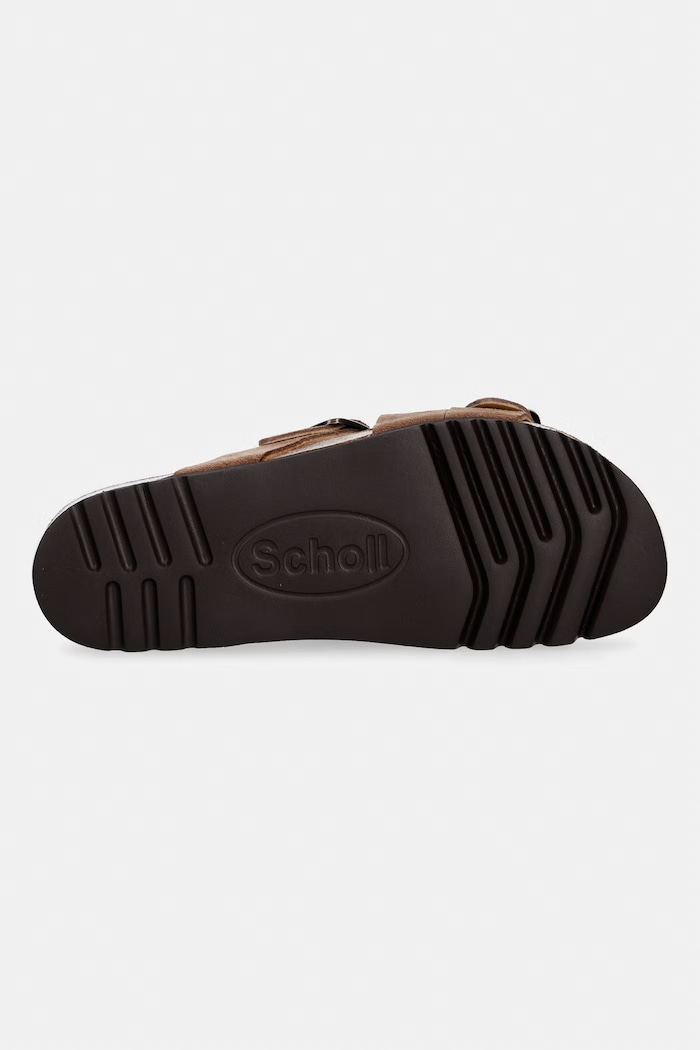 Scholl ciabatte slide in camoscio SELENE F007741062 marrone
