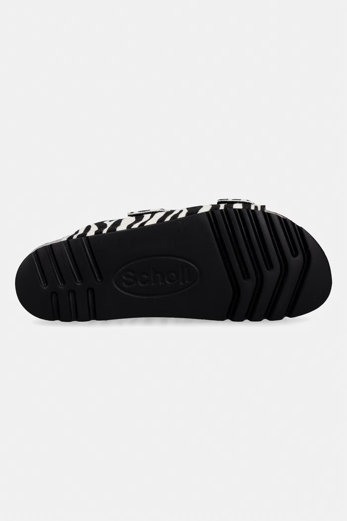 Scholl ciabatte slide in camoscio NOELLE F012231851 nero