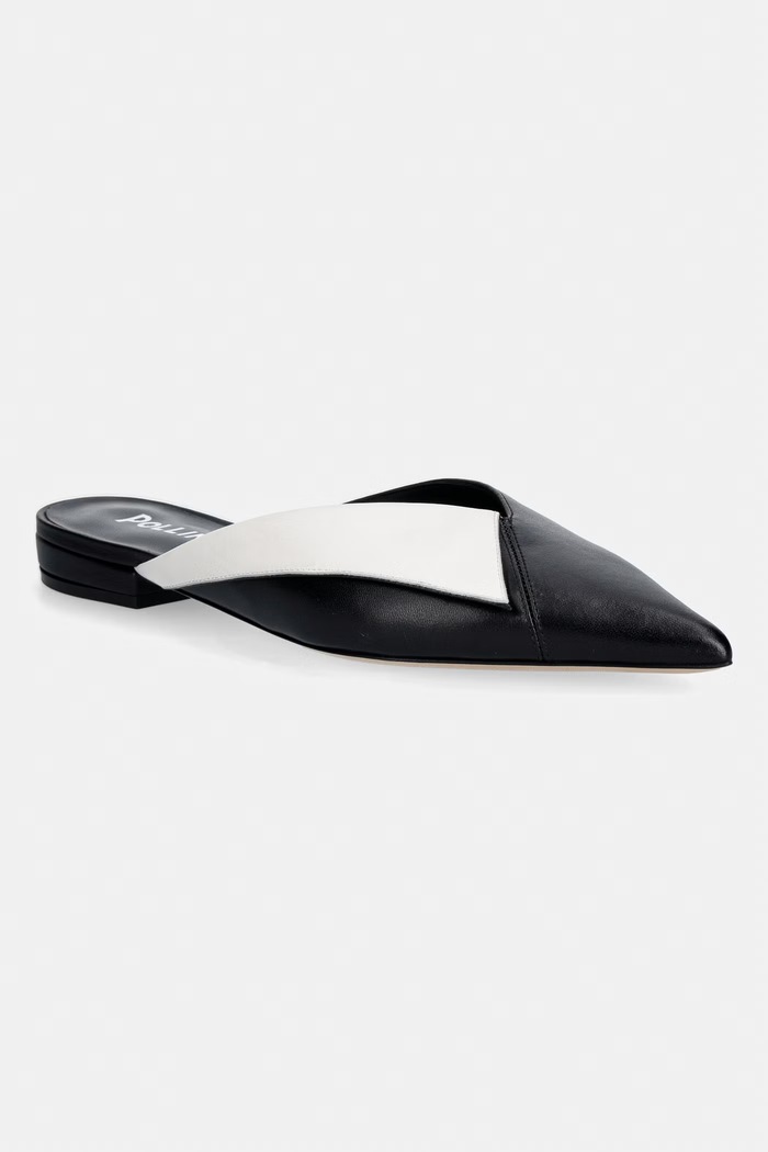 Pollini bőr papucs nappa bőr fekete SA11061C1OTE100A