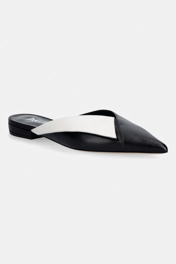 Pollini bőr papucs nappa bőr fekete SA11061C1OTE100A