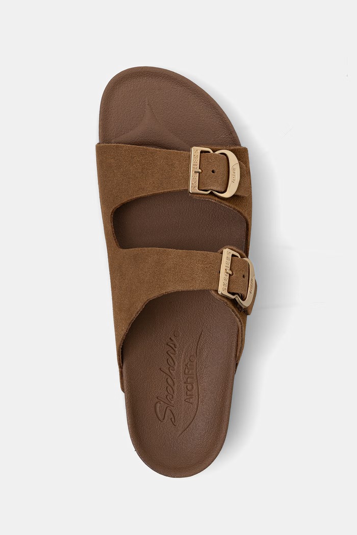 Skechers šľapky dámske semišové ARCH FIT GRANOLA hnedá 163653