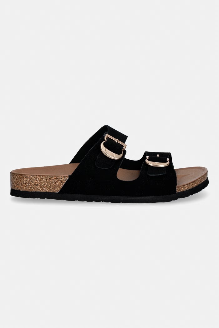 Skechers klapki damskie zamszowe ARCH FIT GRANOLA 163653 czarny SS26