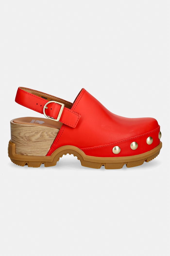 Sorel σαγιονάρες γυναικείες δερμάτινες ROAM CLOG RVT 2113151637 πορτοκαλί SS26