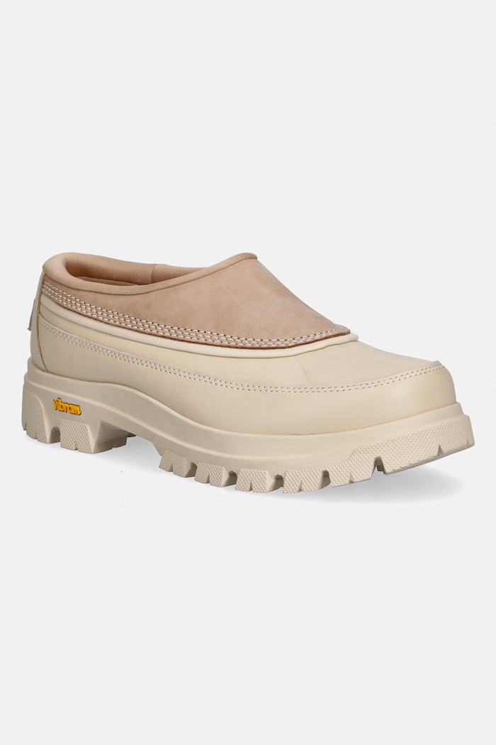 Sorel buty skórzane DAYSTORM CLOG platforma beżowy 2164811262