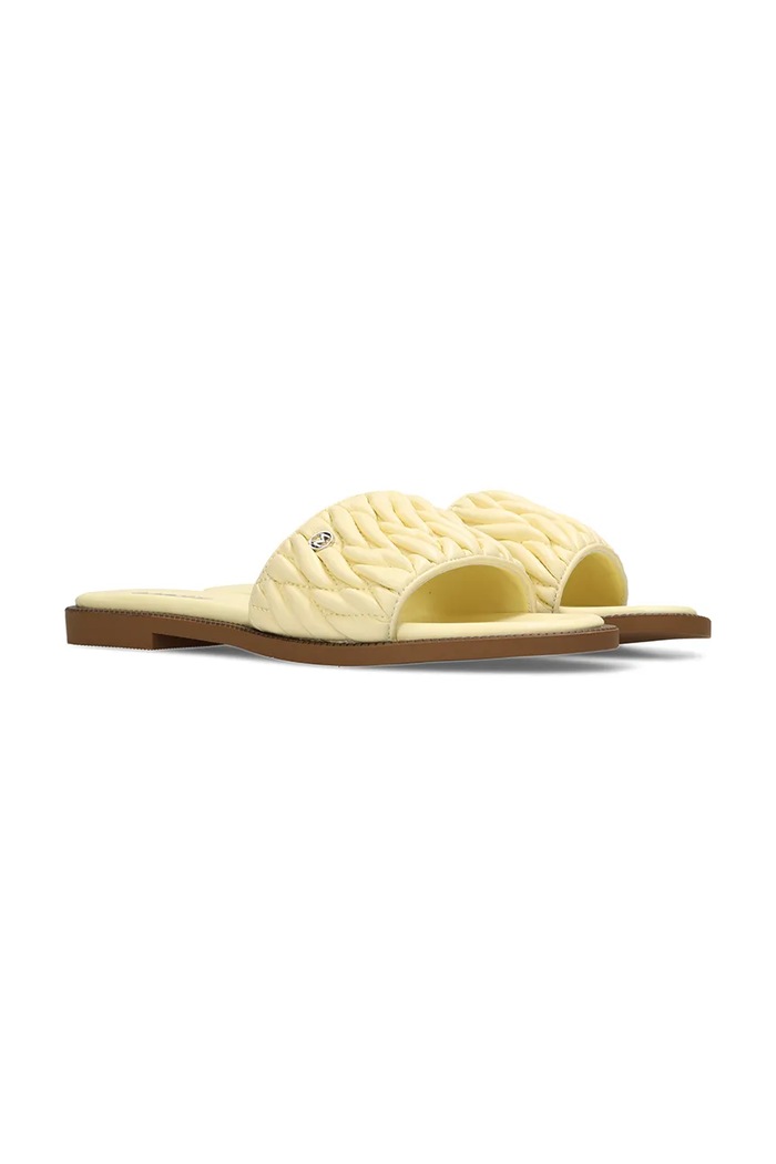 Mexx klapki na płaskim obcasie damskie TULLA ZUMO Sandal MI001604461W żółty SS26