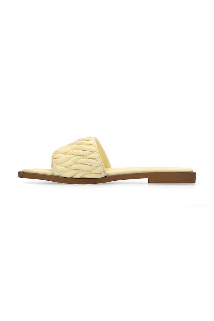 Mexx klapki na płaskim obcasie damskie TULLA ZUMO Sandal żółty MI001604461W
