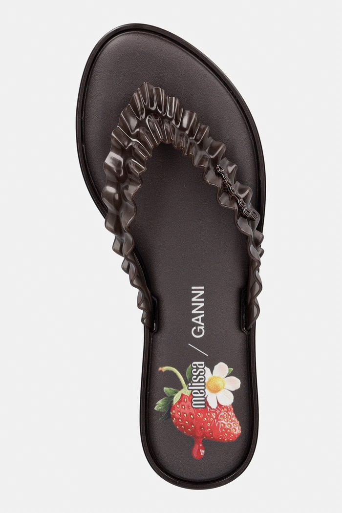 Melissa джапанки дамски FLIP FLOP SLIM + GANNI AD кафяв M38156.BX388