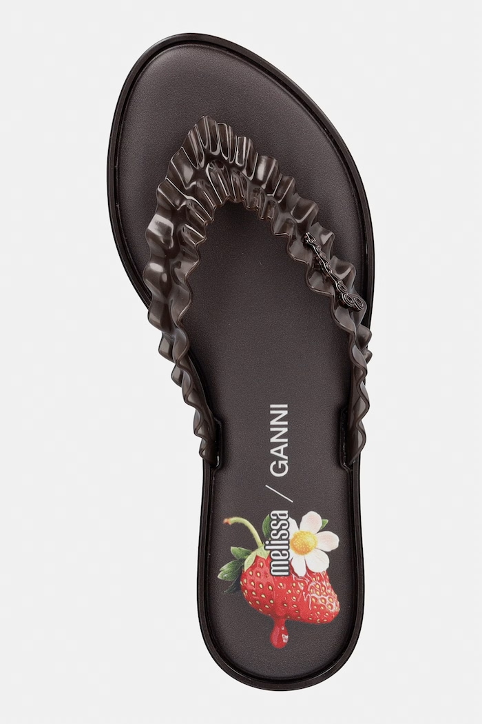 Melissa джапанки дамски FLIP FLOP SLIM + GANNI AD кафяв M38156.BX388