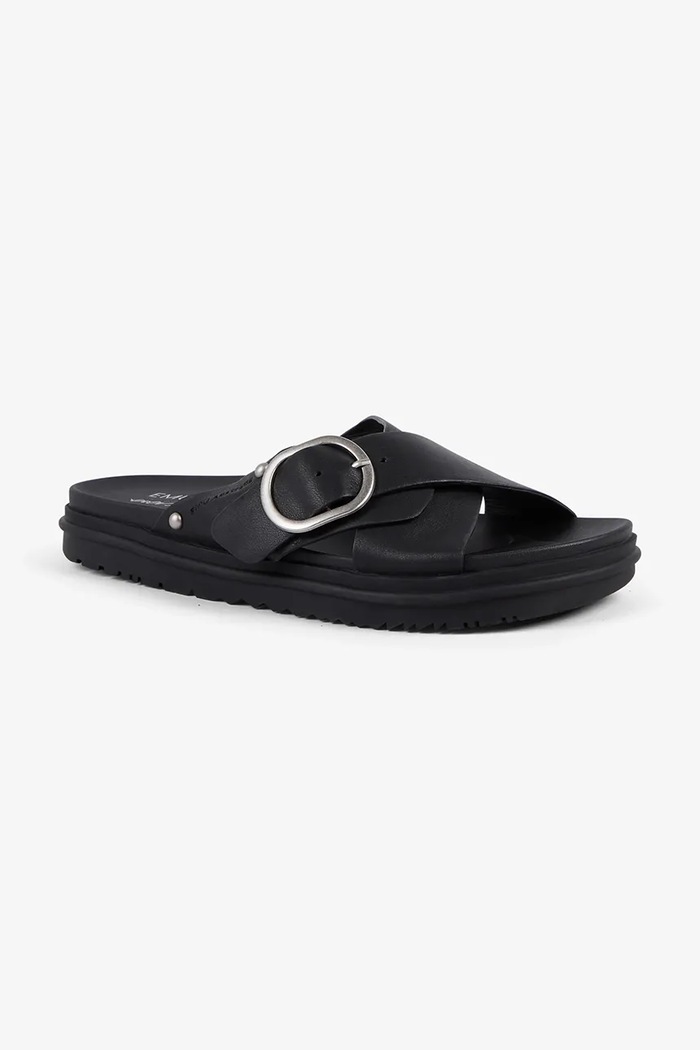Emu Australia šľapky na plochom podpätku dámske koža Ebony W13247.BLAK čierna SS26