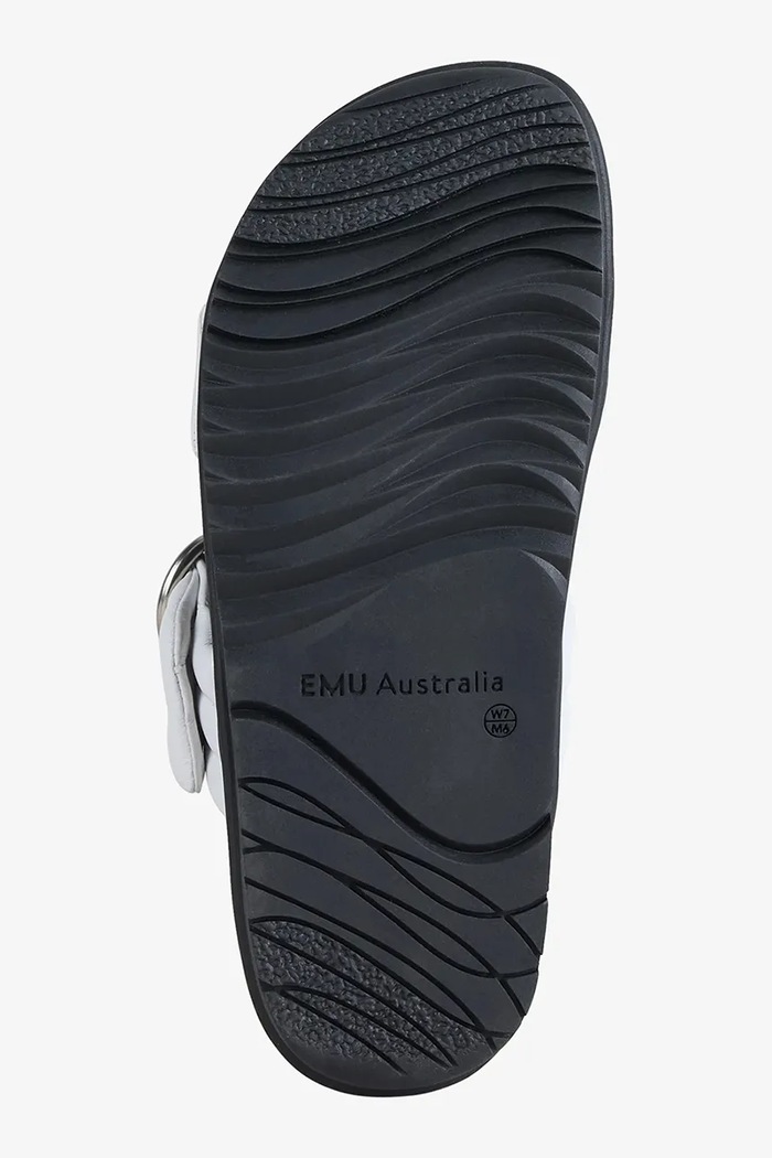 Emu Australia šľapky na plochom podpätku dámske kožené Bondi Buckle 2.0 W13306.COCT