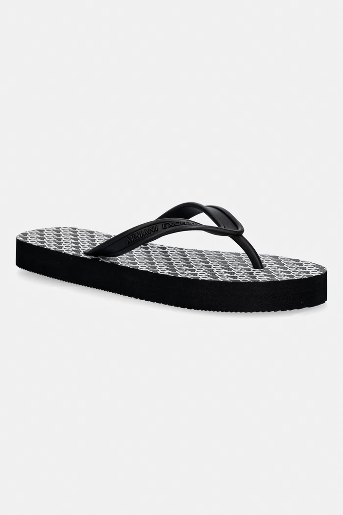 Šľapky Armani Exchange plochý čierna XDQ010.XV700.MC482