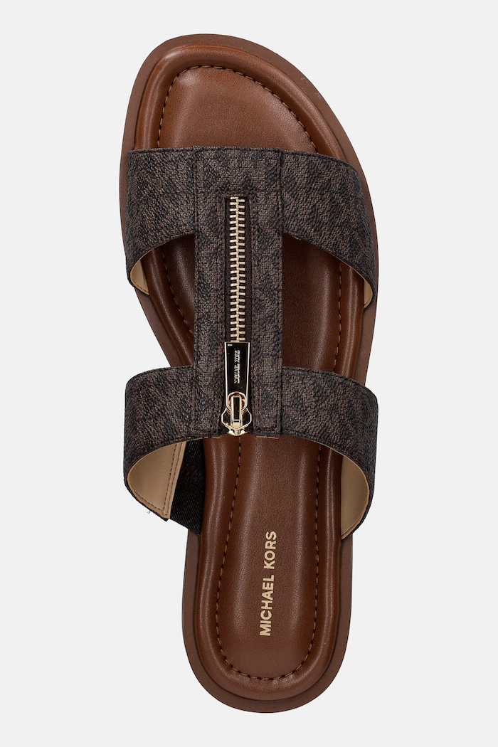 MICHAEL Michael Kors Σαγιονάρες Γυναικεία Berkley Flat Sandal καφέ 40S6BRFS1B.200