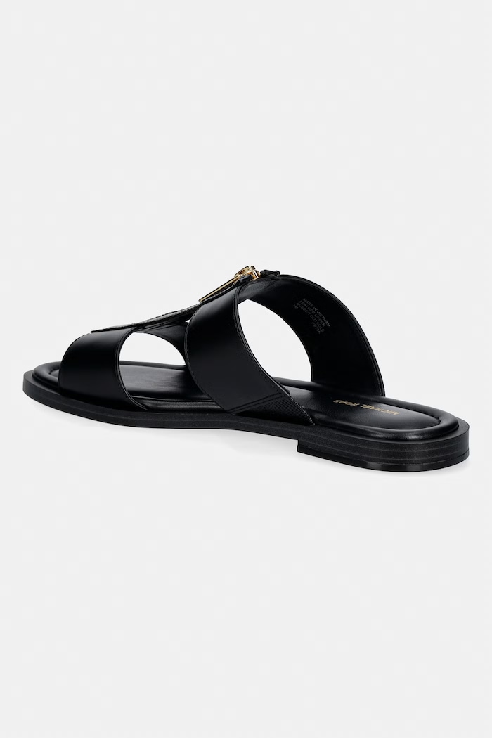 Obuv MICHAEL Michael Kors šľapky na plochom podpätku dámske kožené Berkley Flat Sandal 40S6BRFS1L.001 čierna