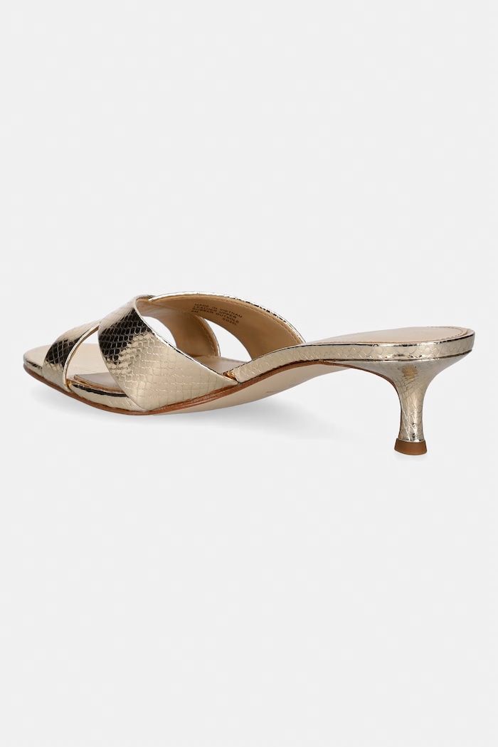 Obuwie MICHAEL Michael Kors klapki skórzane Cassidy Kitten Sandal 40S6CSMS1M.740 złoty