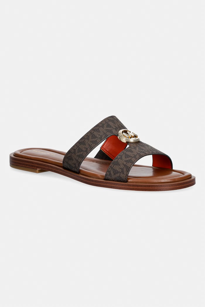 MICHAEL Michael Kors Σαγιονάρες Γυναικεία Erin Flat Sandal καφέ 40S6ERFS2B.200