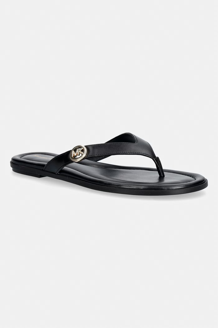 MICHAEL Michael Kors șlapi pentru femei, din piele Erin Thong Sandal negru 40S6ERFS1L.001