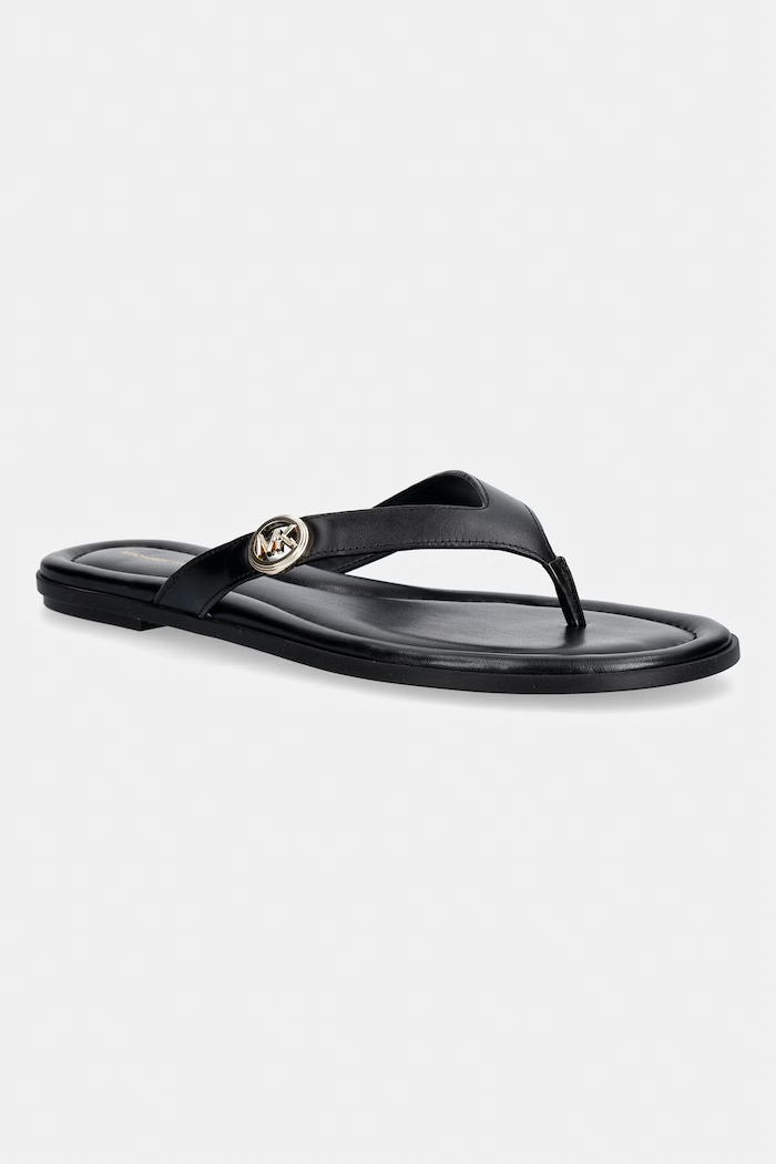 MICHAEL Michael Kors șlapi pentru femei, din piele Erin Thong Sandal negru 40S6ERFS1L.001