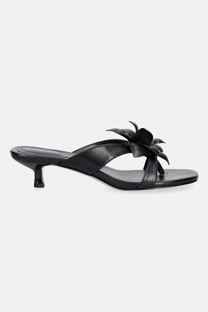 MICHAEL Michael Kors джапанки дамски от кожа Jacie Kitten Sandal 40S6JCMS3L.001 черен SS26