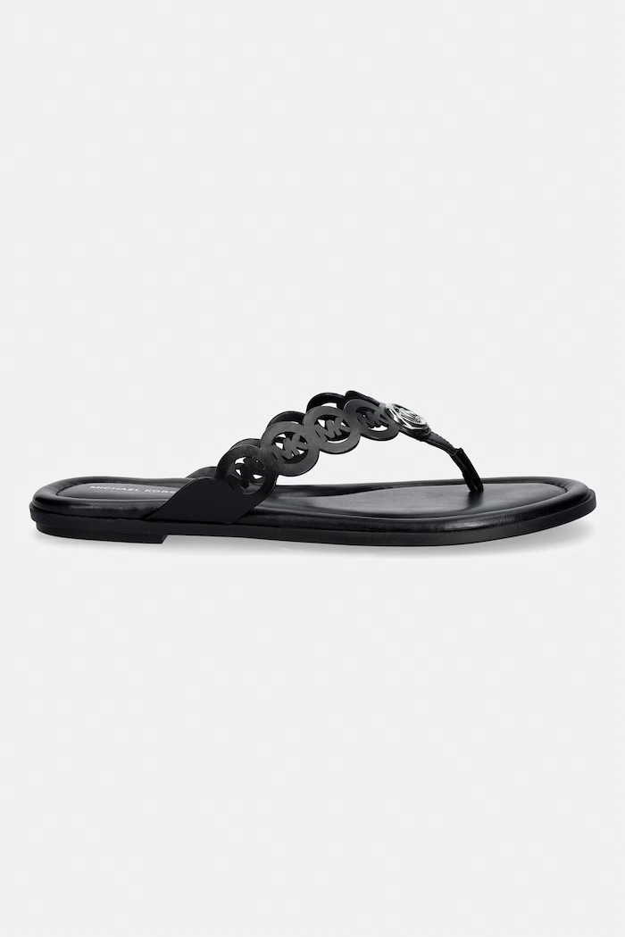 MICHAEL Michael Kors női bőr tangapapucs Janie Thong Sandal 40S6JNFS1L.001 fekete SS26