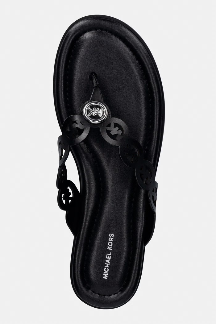 MICHAEL Michael Kors női bőr tangapapucs Janie Thong Sandal fekete 40S6JNFS1L.001